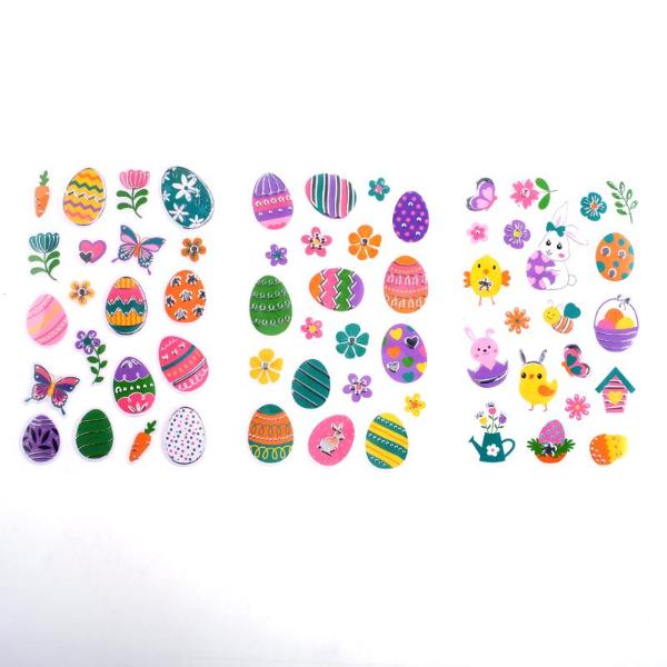 20 Pack Easter Embossed Foil Stickers - 14cm x 25cm