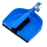 Load image into Gallery viewer, 2 Pack Blue Jumbo Heavy Dudy Dustpan & Brush Set - 33cm x 40cm