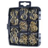 Load image into Gallery viewer, 70 Pack Brass Plated Assorted Fasteners &amp; Fixings Screw Hooks In Storage Case
