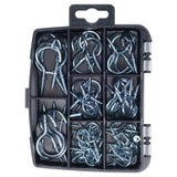 Load image into Gallery viewer, 70 Pack Galvanised Iron Assorted Fasteners &amp; Fixings Screw Hooks In Storage Case
