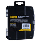 Load image into Gallery viewer, 30 Pack White PVC Assorted Fasteners & Fixings Screw Hooks In Storage Case