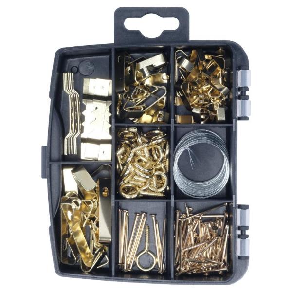 151 Pack Fasteners & Fixings Picture Hanging Set In Storage Case