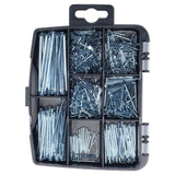 Load image into Gallery viewer, 530 Pack Fasteners &amp; Fixings Assorted Galvanised Iron Flat Head Nails In Storage Case
