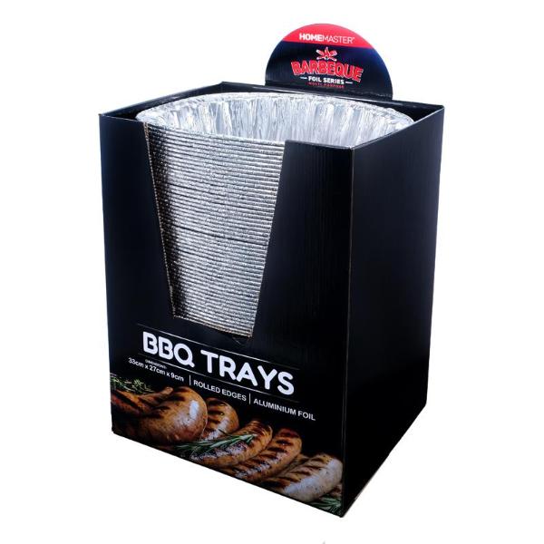 Foil BBQ Trays - 33cm x 27cm x 9cm