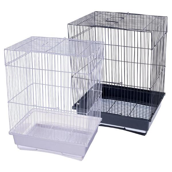 Black Or White Partitioned Breeders Bird Cage - 30cm x 23cm x 39cm