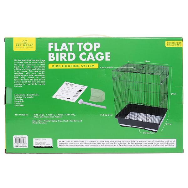 Black Or White Partitioned Breeders Bird Cage - 30cm x 23cm x 39cm