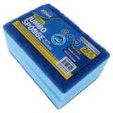 Load image into Gallery viewer, 2 Pack Jumbo Sponge With Top Scourer - 15cm x 10cm x 3.5cm