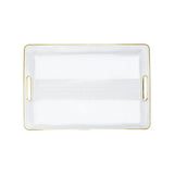 Load image into Gallery viewer, Oblong Serving Tray With Gold Edge - 28cm x 42cm