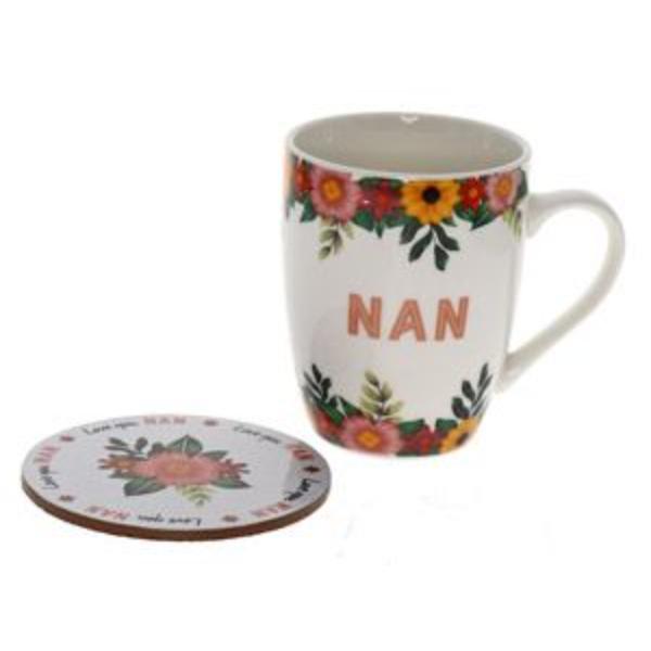 2 Pack Nan Tropic Floral Mug Coaster Set - 250ml