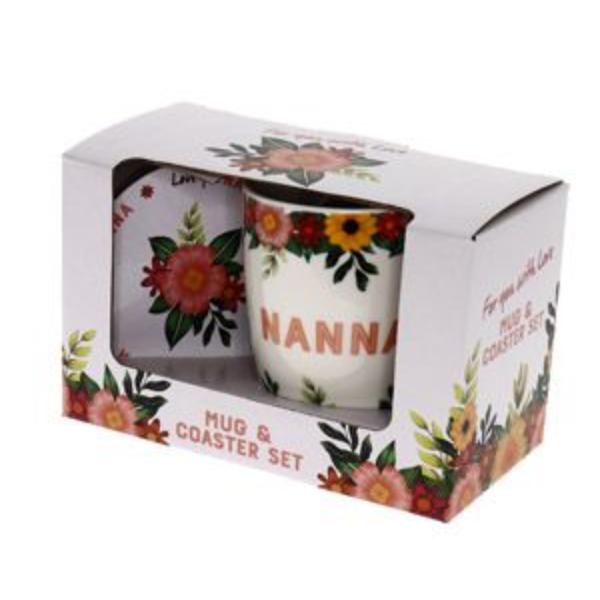 2 Pack Nanna Tropic Floral Mug Coaster Set - 250ml