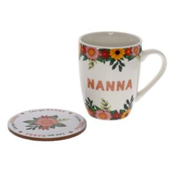 2 Pack Nanna Tropic Floral Mug Coaster Set - 250ml