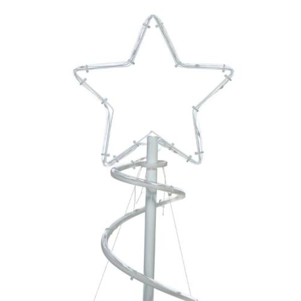 White Metal Christmas Tree Led Tube 120cm The Base Warehouse
