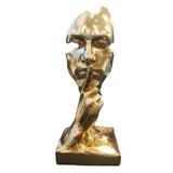 Load image into Gallery viewer, Resin Gold Human Face Statue - 9.5cm x 9cm x 20.5cm