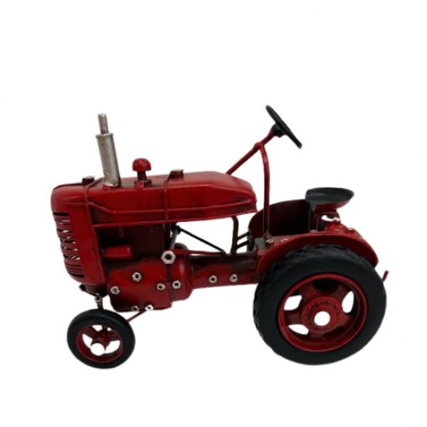 Metal Red Tractor - 16.5cm x 10cm x 11.5cm