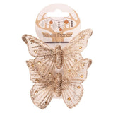 Load image into Gallery viewer, 2 Pack Champagne Butterfly With Clip - 9cm x 6cm