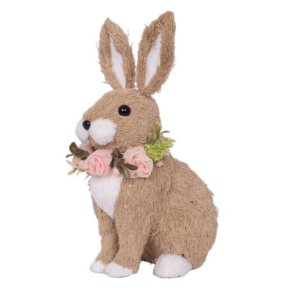Bunny With Flowers - 17cm x 15cm x 30cm