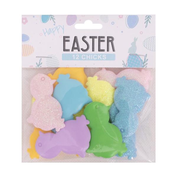 12 Pack Pu Chicks - 4.3cm x 3cm