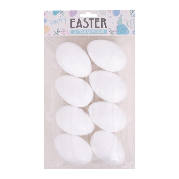8 Pack Easter Diy Foam Eggs - 4cm x 6cm