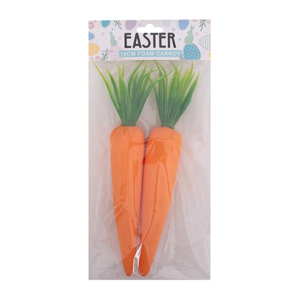 2 Pack Foam Carrot - 19cm x 3cm