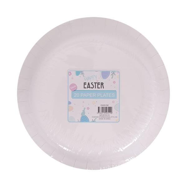 20 Pack Cute Easter Plate - 23cm