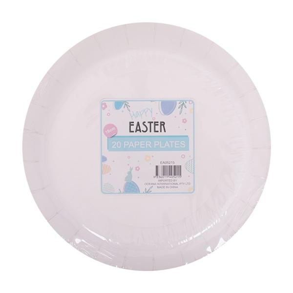 20 Pack Easter Yellow Chicken Plate - 18cm