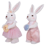 Load image into Gallery viewer, White Bunny With Macaroon & Donut - 13cm x 13cm x 33cm