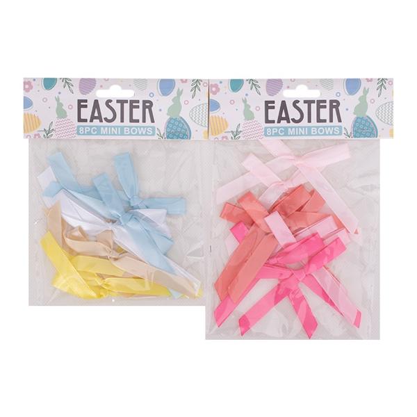 8 Pack Easter Mini Bows - 7cm