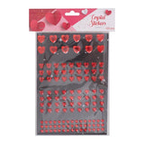 Load image into Gallery viewer, 120 Pack Crystal Heart Stickers