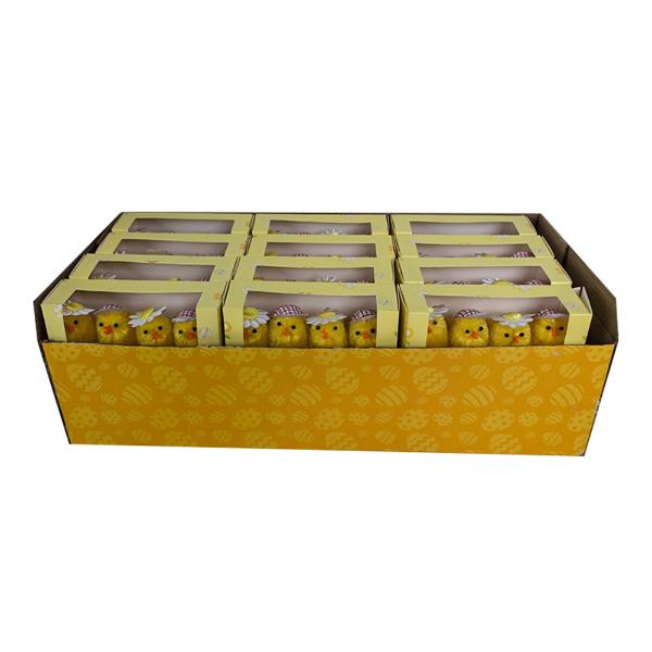 4 Pack Chicks With Cap & Daisy - 5cm