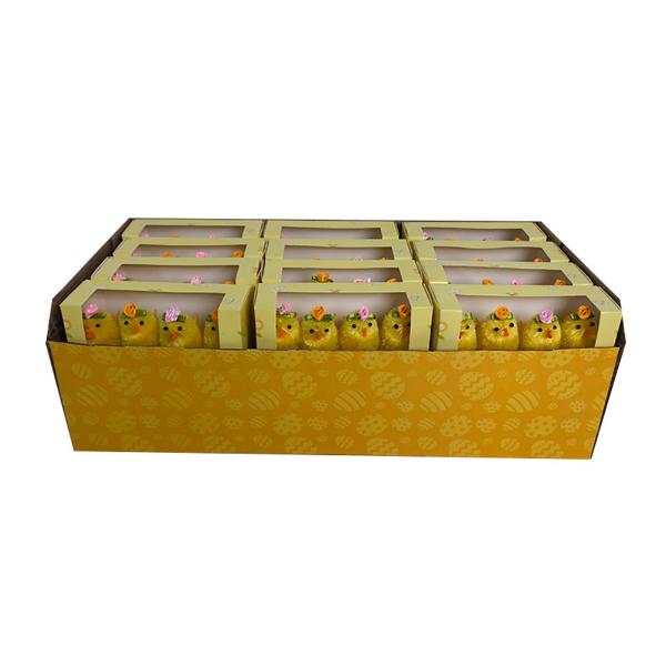 4 Pack Chicks With Floral Hair Clip - 5cm