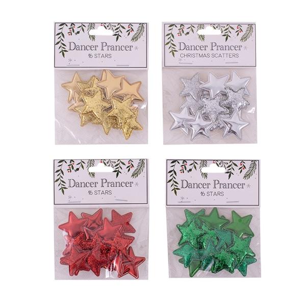 16 Pack Christmas Scatters Stars
