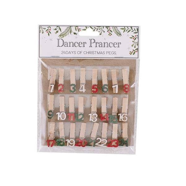 24 Days Of Christmas Pegs
