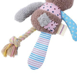 Load image into Gallery viewer, Patchy Pals Plush Bear Pet Toy With Rope - 32cm x 17cm x 6cm