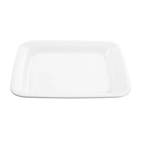 Lemon & Lime White Square Serving Food Snacks Platter - 40cm x 40cm
