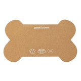 Load image into Gallery viewer, Cork Anti Slip Base Feeding Mat Bone - 55cm x 33cm x 0.4cm