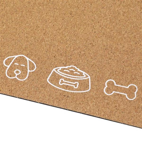 Cork Anti Slip Base Feeding Mat Bone - 55cm x 33cm x 0.4cm