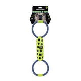 Load image into Gallery viewer, Squeak & Tug Double Tugger Tpr + Rope - 39cm x 12cm x 5cm