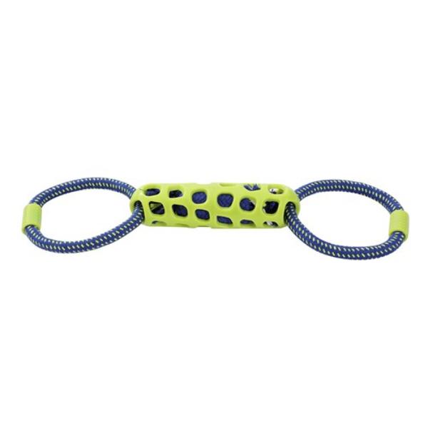 Squeak & Tug Double Tugger Tpr + Rope - 39cm x 12cm x 5cm