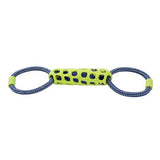 Load image into Gallery viewer, Squeak & Tug Double Tugger Tpr + Rope - 39cm x 12cm x 5cm