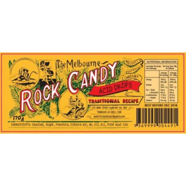 Acid Drops Rock Candy - 170g
