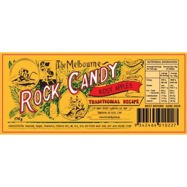 Rosy Apples Rock Candy - 170g