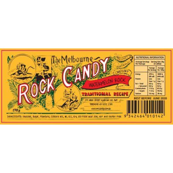 Watermelon Rock Candy - 170g