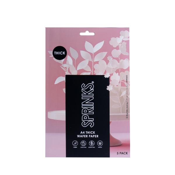 5 Pack White A4 Rectangle Thick Wafer Paper