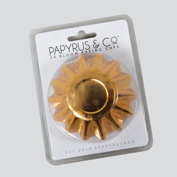 24 Pack Gold Bloom Baking Cups