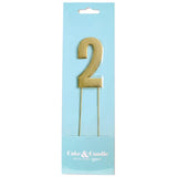 Load image into Gallery viewer, Gold Bold Number 2 Cake Topper