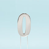 Load image into Gallery viewer, Silver Bold Number 0 Cake Topper