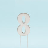 Load image into Gallery viewer, Silver Bold Number 8 Cake Topper