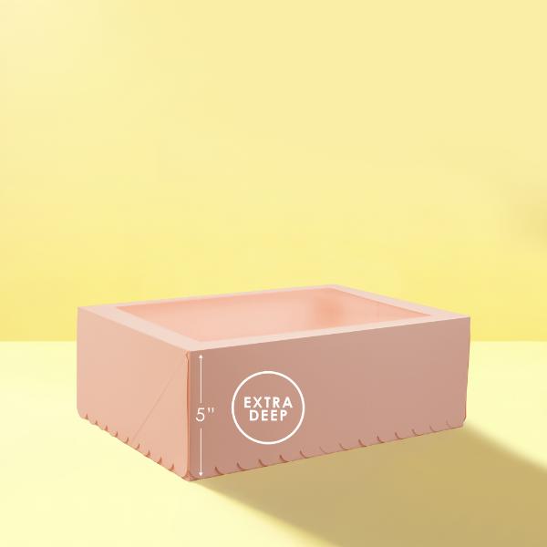 Pastel Pink 12 Holes Papyrus Scalloped Tall Cupcake Box