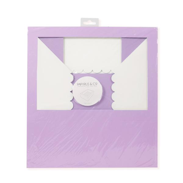 Pastel Lilac 12 Holes Papyrus Scalloped Tall Cupcake Box