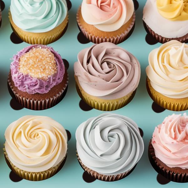 Pastel Blue 12 Holes Papyrus Scalloped Tall Cupcake Box